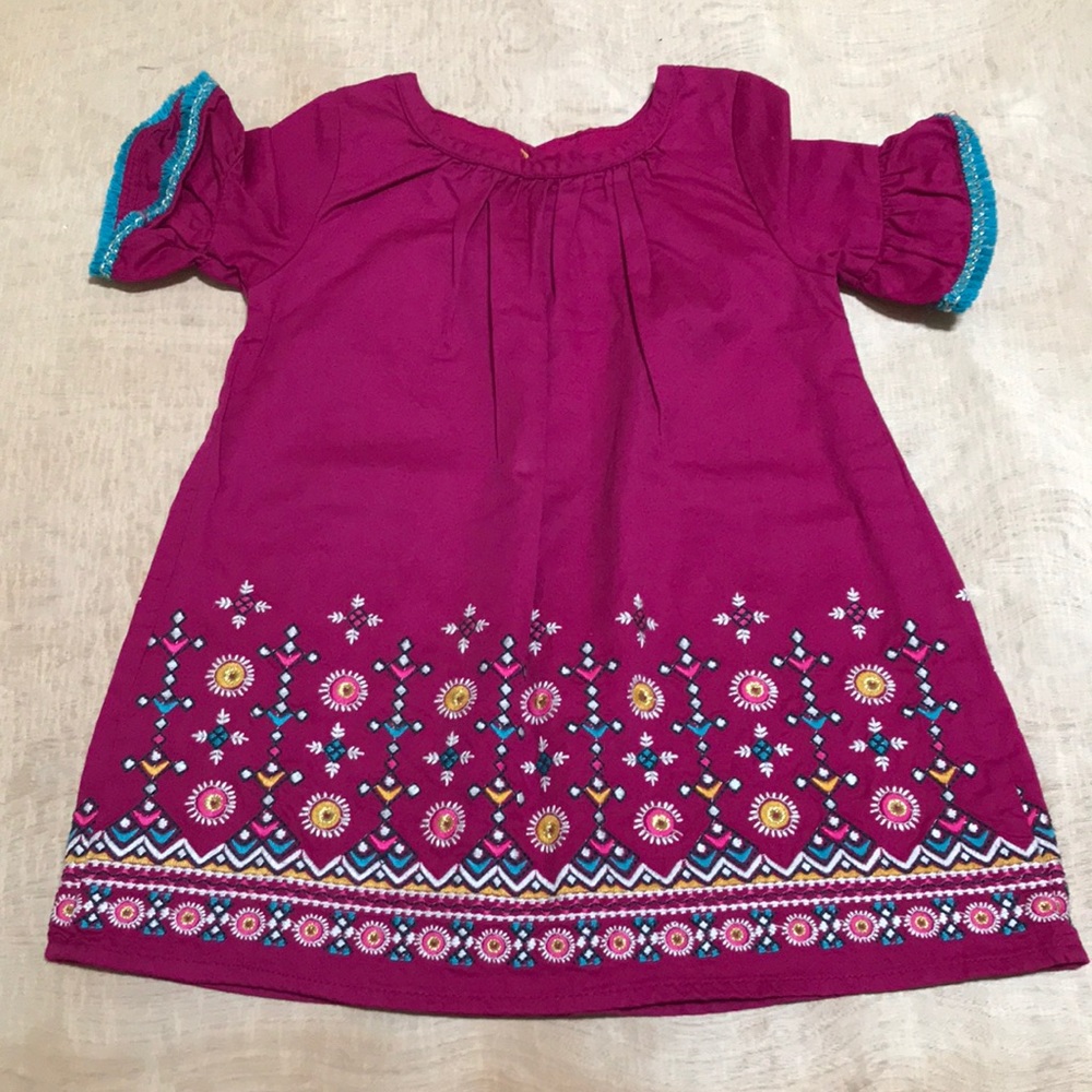 Genuine Kids Oshkosh Dress Embroidered Size 18 M